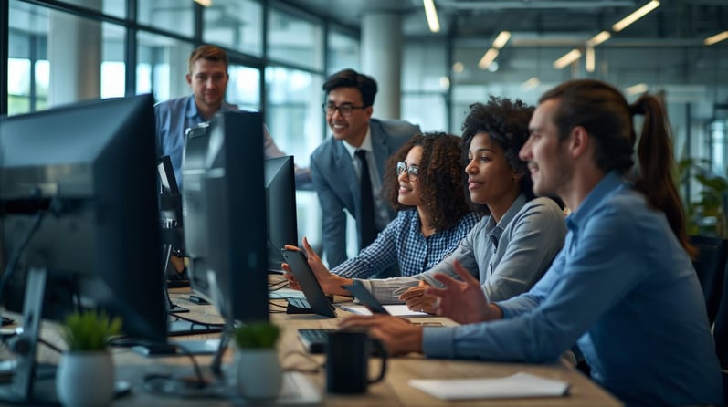 Die digitale Kollaboration wird durch Groupware erst richtig effizient. Bitte eine echtes Foto