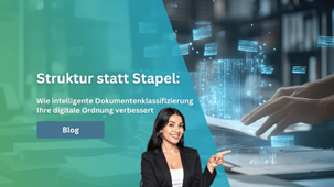 Dokumente werden digital durch automatisierte Dokumentenklassifizierung abgelegt.
