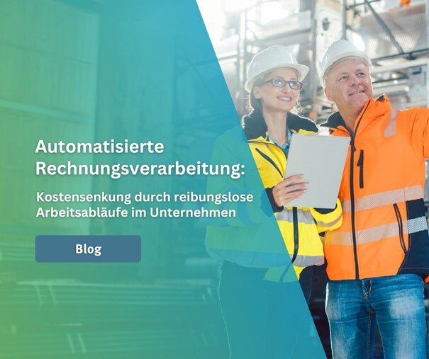 Logistiker mit Tablet-PC: Die automatisierte Rechnungsverarbeitung verschlankt die Prozesse in der Logistik.