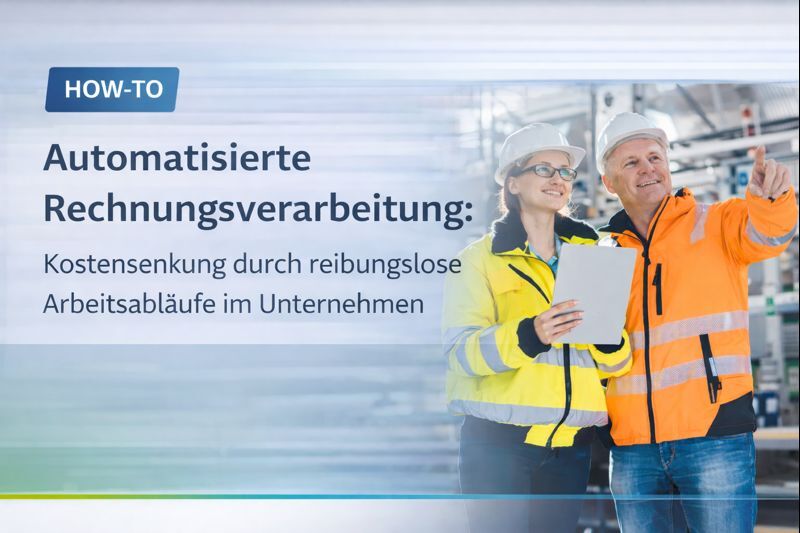 Logistiker mit Tablet-PC: Die automatisierte Rechnungsverarbeitung verschlankt die Prozesse in der Logistik.